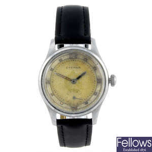 ETERNA - a gentleman's stainless steel wrist watch.