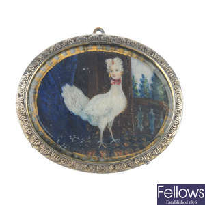 A late 18th/early 19th century portrait miniature pendant. 