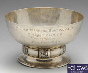 A 1930's silver presentation bowl.