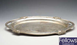 An early to mid-twentieth century silver tray.