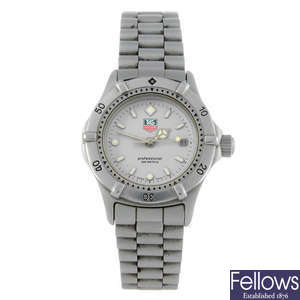 TAG HEUER - a lady's stainless steel 2000 Series bracelet watch with a lady's Omega Dynamic watch