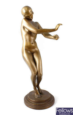 A 20th century bronze figure. 