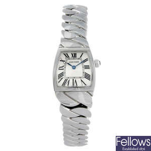 CARTIER - a stainless steel La Dona de Cartier bracelet watch.