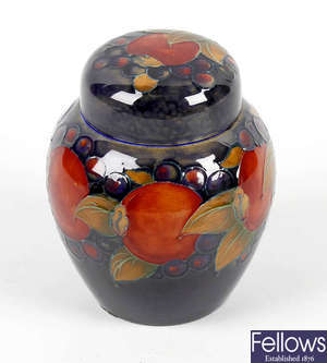 A William Moorcroft pottery Pomegranate and Berry pattern ginger jar