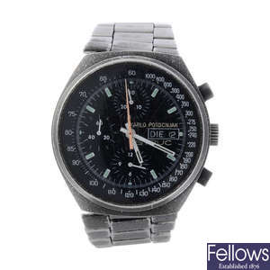 KARLO POTOCNJAK - a gentleman's PVD treated stainless steel Struc chronograph bracelet watch.
