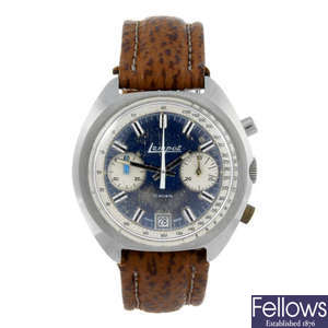 LAMPOS - a gentleman's stainless steel chronograph wrist watch.