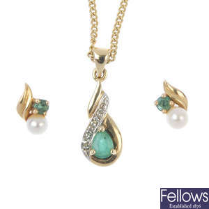 A selection of gem-set and diamond jewellery.