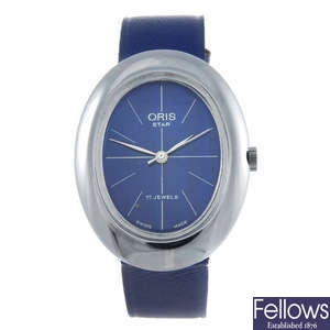 ORIS - a gentleman's base metal Star wrist watch with a lady's Oris wrist watch.