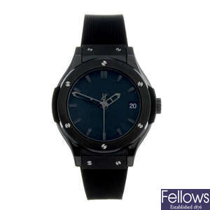 HUBLOT - a limited edition lady's bi-material Classic Fusion All Black wrist watch.