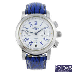 BURAN - a gentleman's stainless steel chronograph wrist watch.