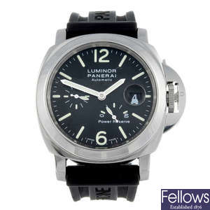 PANERAI - a gentleman's stainless steel Luminor Power Reserve wrist watch.