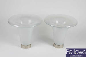  A pair of 20th century glass table lamps