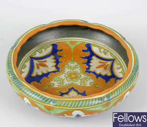 A Gouda pottery bowl. 