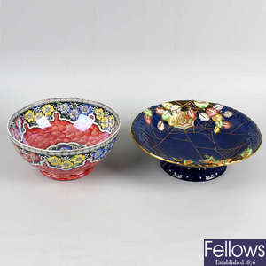 A selection of mixed porcelain with floral decoration.
