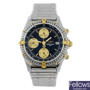 BREITLING - a gentleman's stainless steel Windrider Chronomat chronograph bracelet watch.
