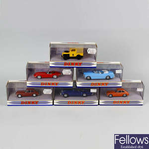 A box containing 51 Matchbox Dinky diecast model vehicles