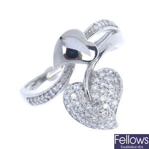 A diamond dress ring.