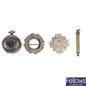 A selection of late 19th to early 20th century items.