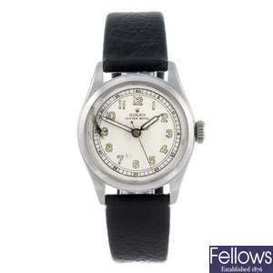 ROLEX - a gentleman's stainless steel Oyster Royal wrist watch.
