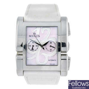 MILUS - a lady's stainless steel Apiana chronograph wrist watch.