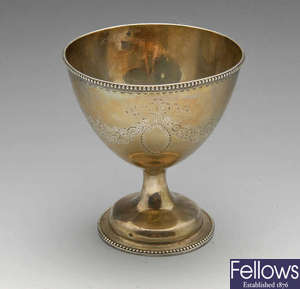A mid-Victorian Scottish silver pedestal bowl. 