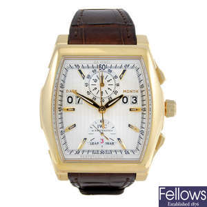 CURRENT MODEL: IWC - a gentleman's 18ct yellow gold Da Vinci chronograph wrist watch.