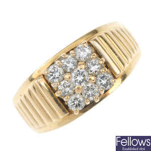 A gentleman's diamond dress ring.