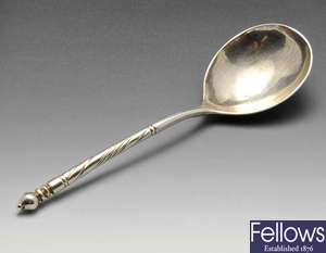 A 19th century Russian spoon with neillo decoration.