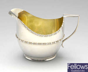 An early 20th century silver cream jug.