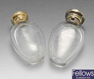 Two late Victorian scent bottles.