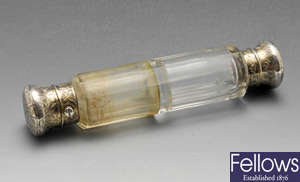 A late Victorian double-ended scent bottle.