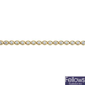 TIFFANY & CO. - a diamond line bracelet.