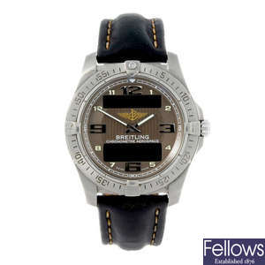 (168574) BREITLING - a gentleman's titanium Professional Aerospace Avantage wrist watch.