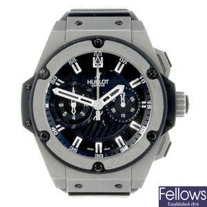 HUBLOT - a limited edition gentleman's Titanium King Power chronograph wrist watch.