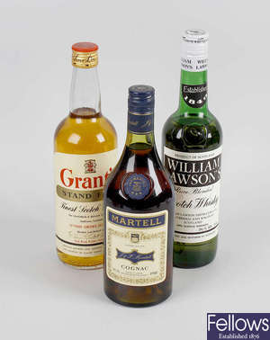A mixed selection of Whisky, Cognac etc