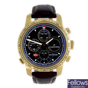 (401176) CHOPARD - a gentleman's 18ct yellow gold Mille Miglia chronograph wrist watch.