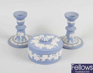 Two boxes of smaller Wedgwood items