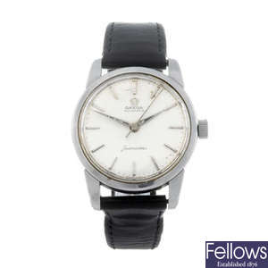 OMEGA - a gentleman's stainless steel Seamaster wrist watch with another Omega bracelet watch.