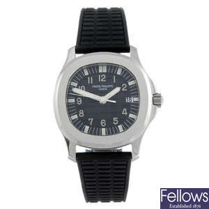 PATEK PHILIPPE - a gentleman's stainless steel Aquanaut wrist watch.
