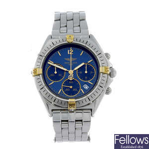 BREITLING - a gentleman's stainless steel Windrider Chrono Sextent chronograph bracelet watch.