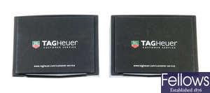 A selection of Tag Heuer service cases. Approximately 50.