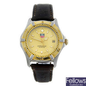 TAG HEUER - a mid-size bi-colour 2000 Series wrist watch.