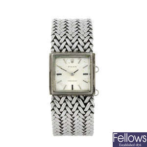 ROLEX - a lady's stainless steel Precision bracelet watch.
