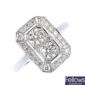 A diamond dress ring. 