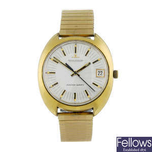 JAEGER-LECOULTRE - a gentleman's gold plated Master-Quartz bracelet watch.