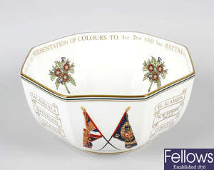 A Wedgwood Light Infantry commemorative bowl