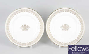 Twelve Coronation Banquet dinner plates