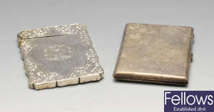 Two Victorian silver card cases. 
