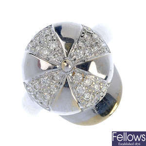 An 18ct gold diamond novelty dress ring. 