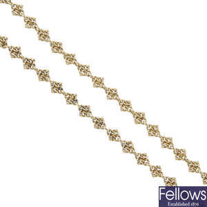 A late 19th century gold chain.